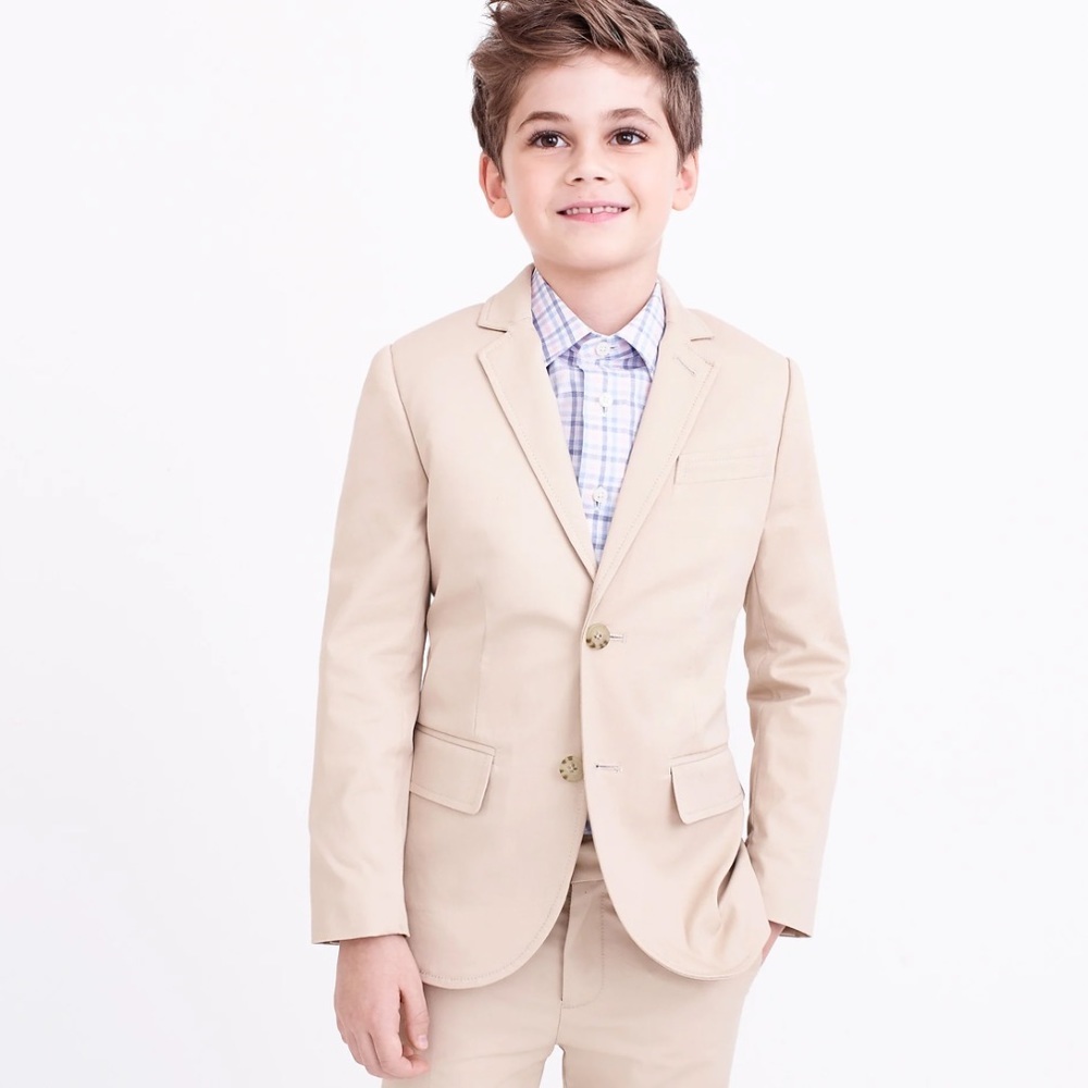 J crew boys flex chino suit jacket sandy dune 3 nwt